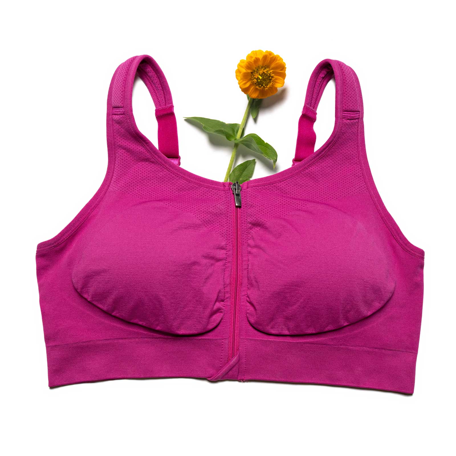 HuggerVIDA in Prairie Dawn Pink - Medium compression. Everyday, wire-free bra for comfort and support.Made especially for those want lower compression that still shapes & supports for really comfortable wear; women who prefer to sleep in a bra; those transitioning from a higher compression garment post-surgically; women needing a comfortable go-to bra for the demands of daily life. Daily bra. Sleep bra. Comfy bra. Easy bra sizes. Go to bra.