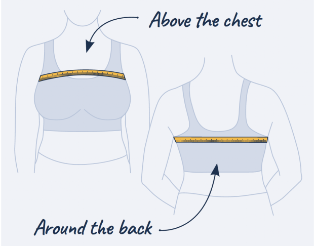 Upsize your breast, Woman in sportwear showing a bra insert extra
