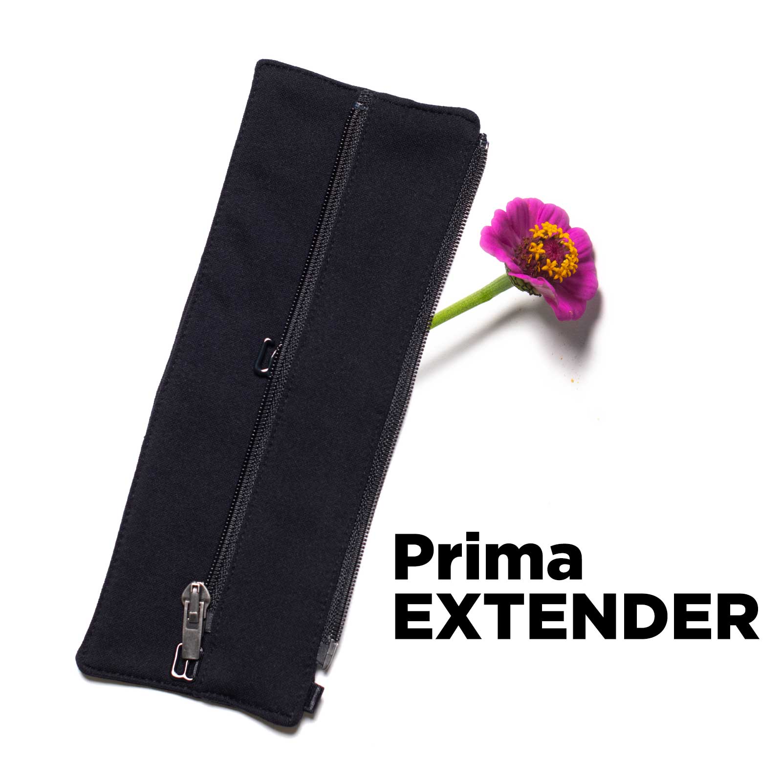 Patent -pending zip-in Extender available in 3 colours: Wheat Beige, Prairie Dawn Pink, and No Moon Black. Made to vary the compression & breathability of the HuggerPRIMA for women in the process of breast surgery or with lymphedema who may have variable cup sizes; women who are post-surgical and need compression 24/7 but would like a bit more space for sleeping or warmer weather; anyone who wants to adjust the size and fit of their HuggerPRIMA without buying an extra bra.